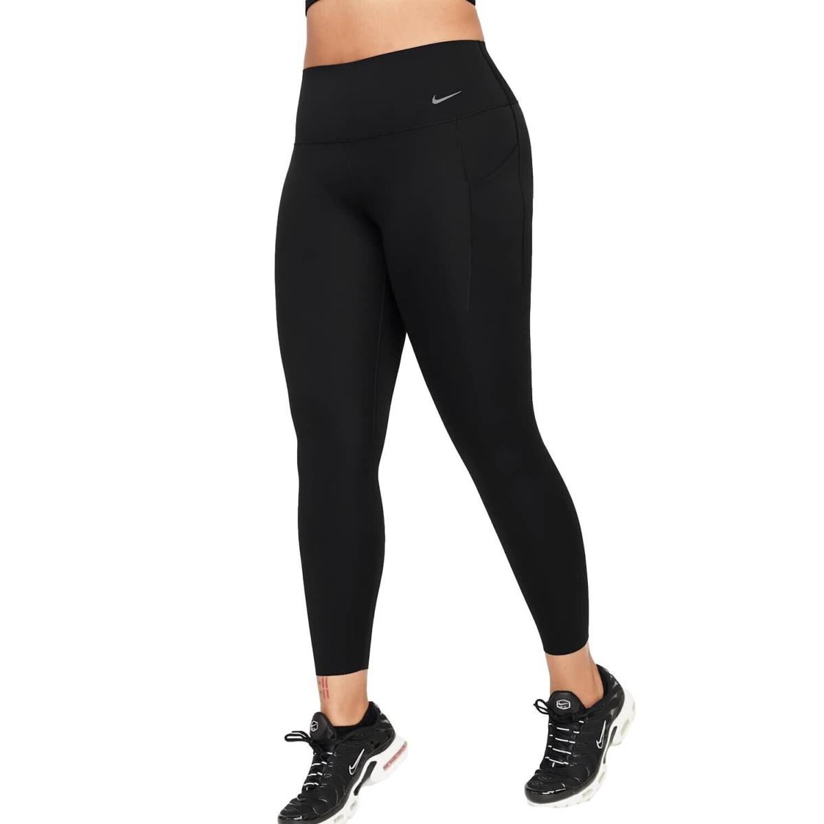 Nike Women`s Universa Medium-support High-waisted 7/8 Leggings Black DQ5897