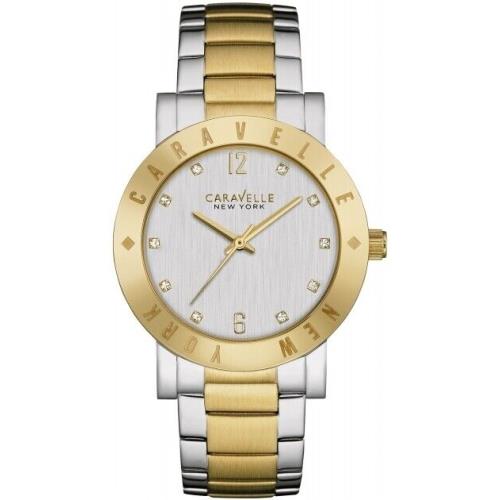 York 45L151 Ladies Boyfriend Two Tone Steel Bracelet Watch by Caravelle