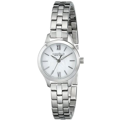 Caravelle Women S Stainless Steel Analog Display Pearl Dial Silver Watch - 43L17