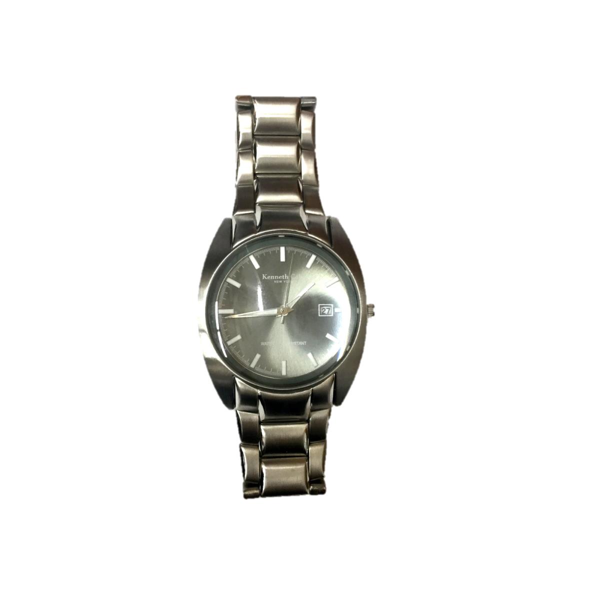 Kenneth Cole New York Men`s Bracelet Watch Round KC3452 - Dial: Grey, Band: Silver, Bezel: Silver