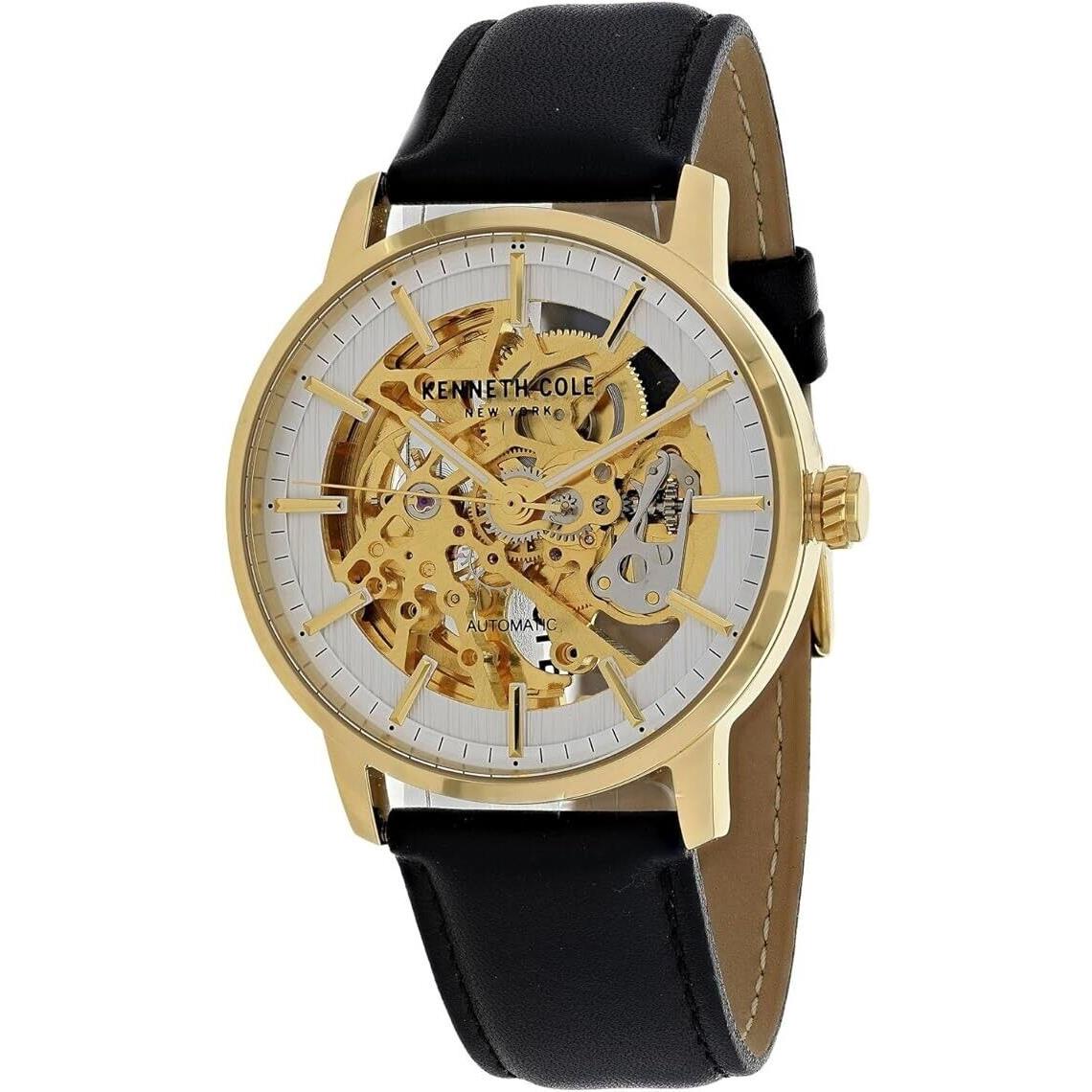 Kenneth Cole Men`s Automatic Black Leather Strap Watch KC50112002