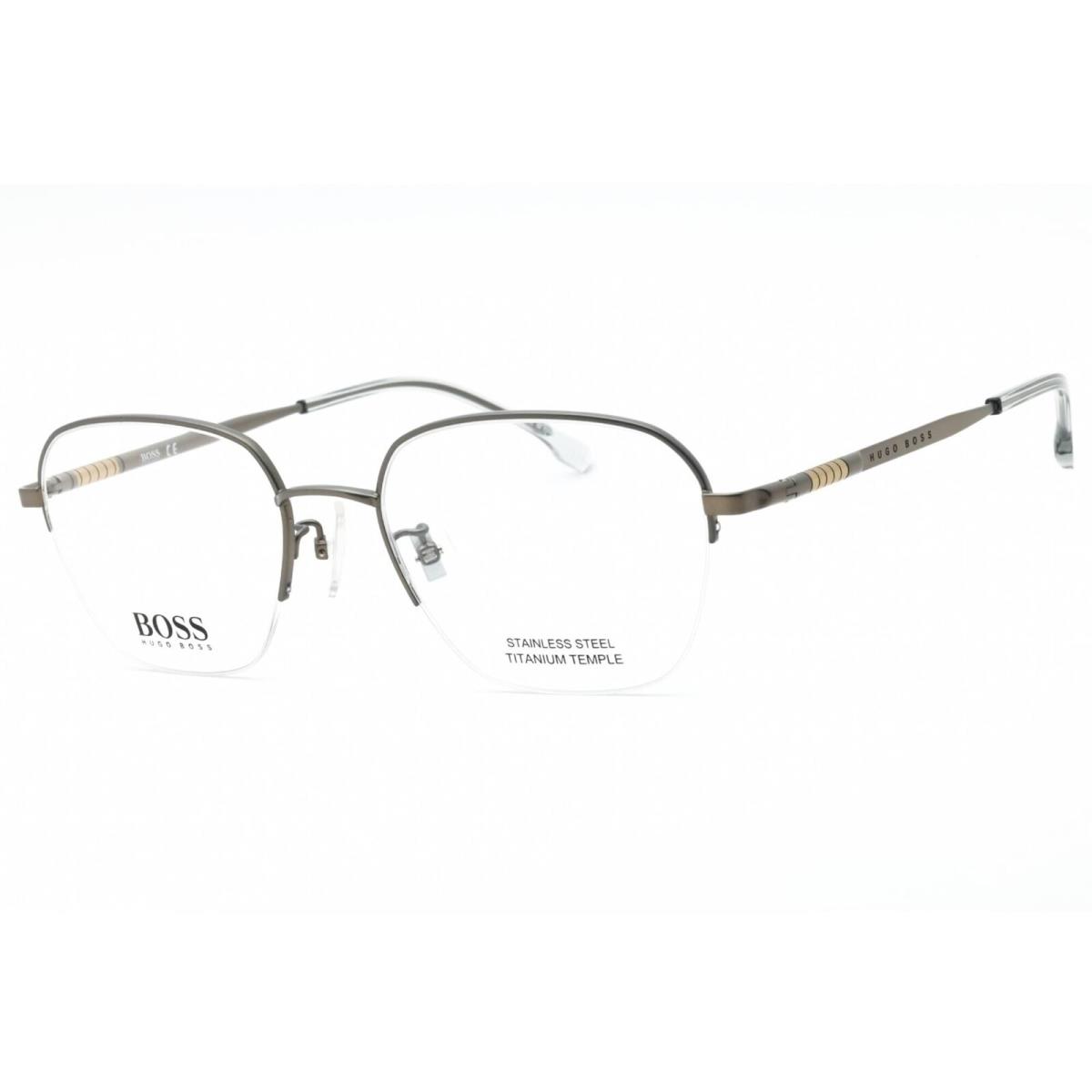 Hugo Boss Men`s Eyeglasses Matte Ruthenium Half Rim Frame Boss 1346/F 0R81 00