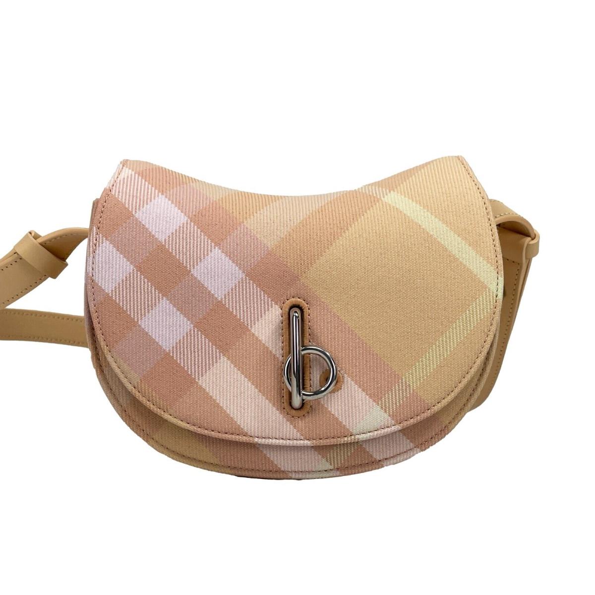 Burberry Mini Check Rocking Horse Crossbody Bag Purse
