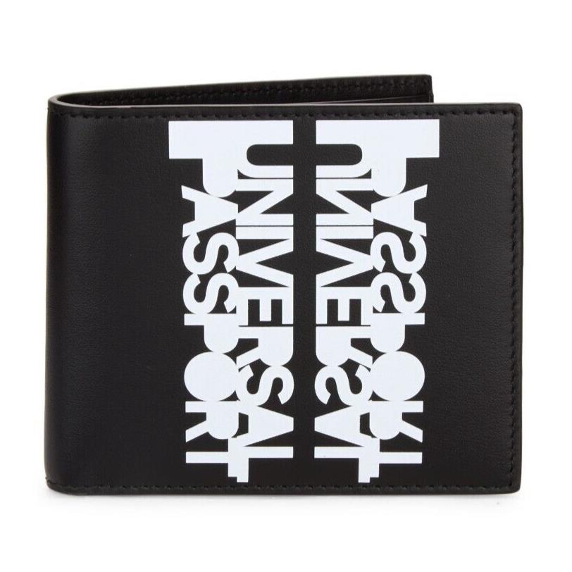 Burberry Universal Passport Men`s Leather Bifold Wallet in Black - Italy Made