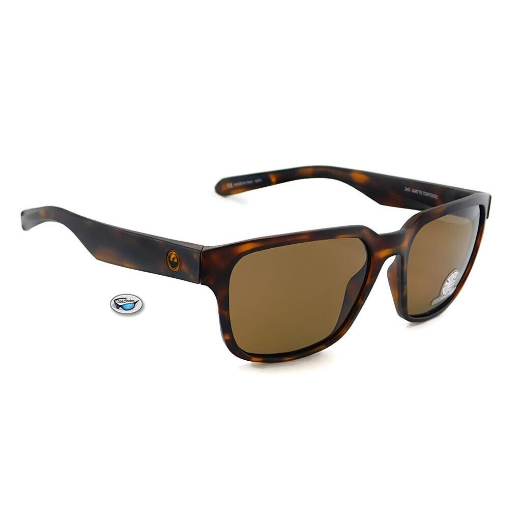 Dragon Reflector Polarized Sunglasses Matte Tortoise / P2 Brown Polar Lens