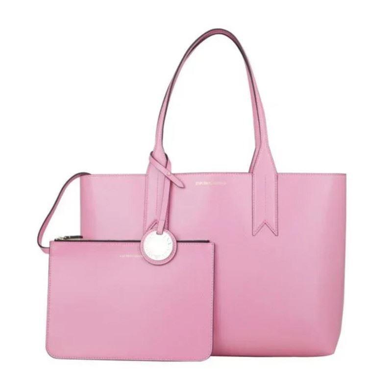 Emporio Armani Womens Bag Shopping Bag Tote Pink