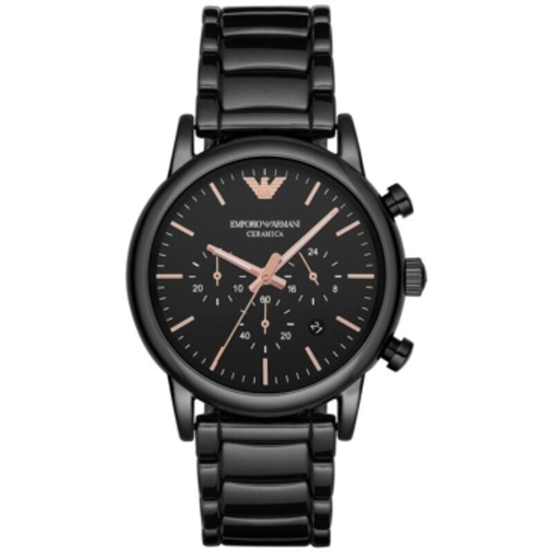 Emporio Armani Men`s Luigi Ceramica Chronograph Black Watch