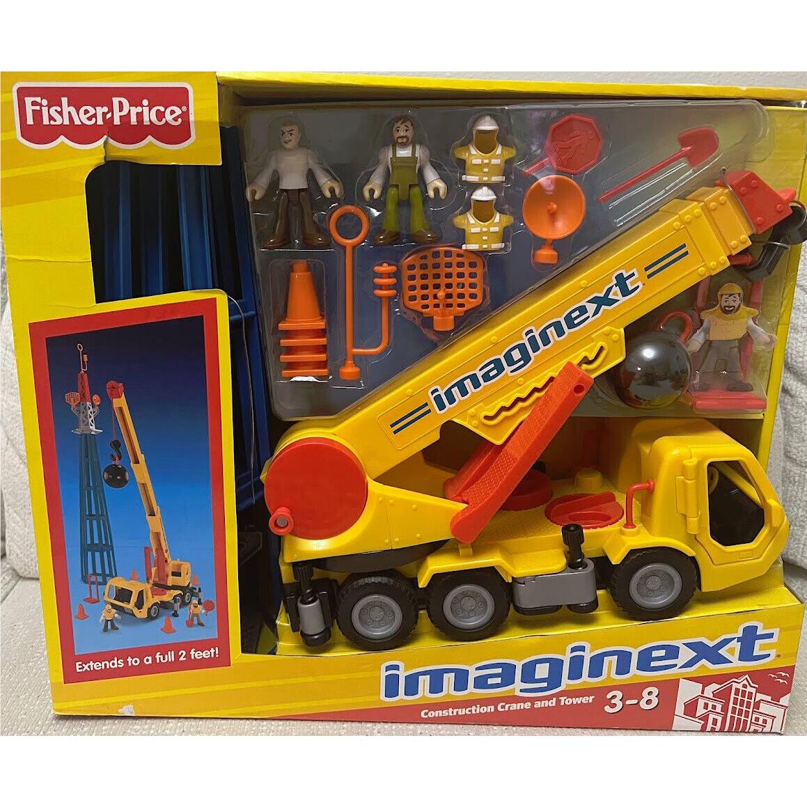 Imaginext Construction Crane and Tower Play Set w Figures Accessories 2009