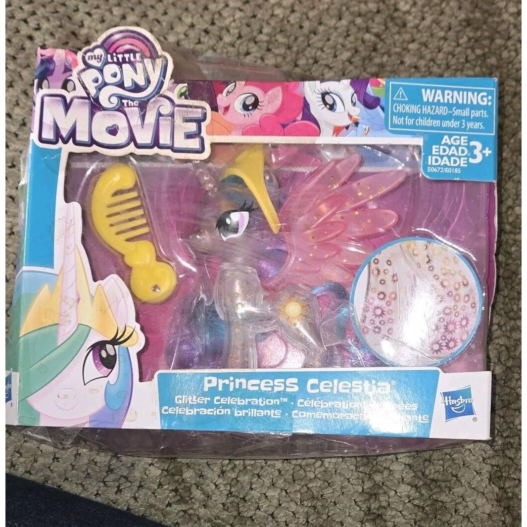 Princess Celestia MY Little Pony The Movie Figure Glitter Celebration Misp 2017