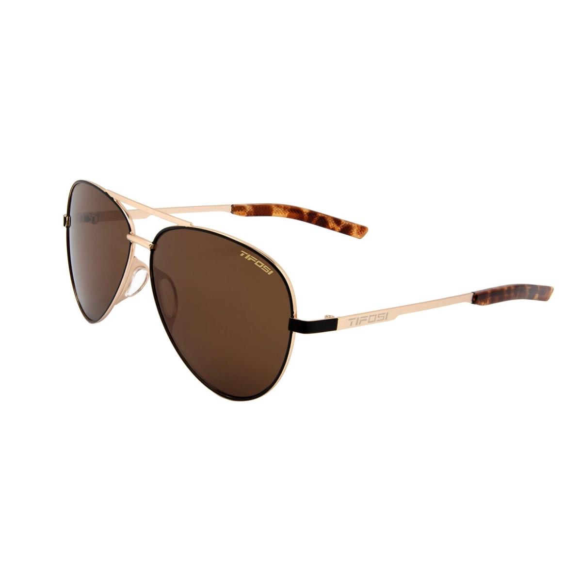 Optics Shwae Aviator Sunglasses Midnight Gold Brown by Tifosi