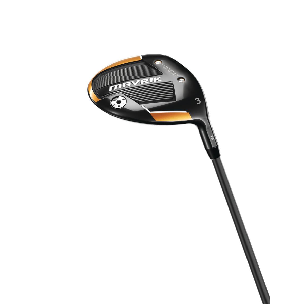 Callaway Mavrik 5 Fairway Wood 18 Loft Stiff Flex Left Hand - Black, Orange, Lie Angle: Black, Orange