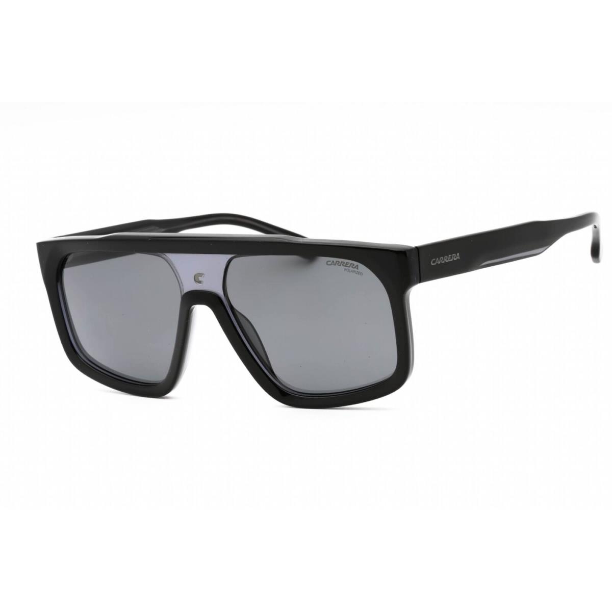 Carrera Men`s Sunglasses Black Grey Plastic Square Frame Carrera 1061/S 008A M9