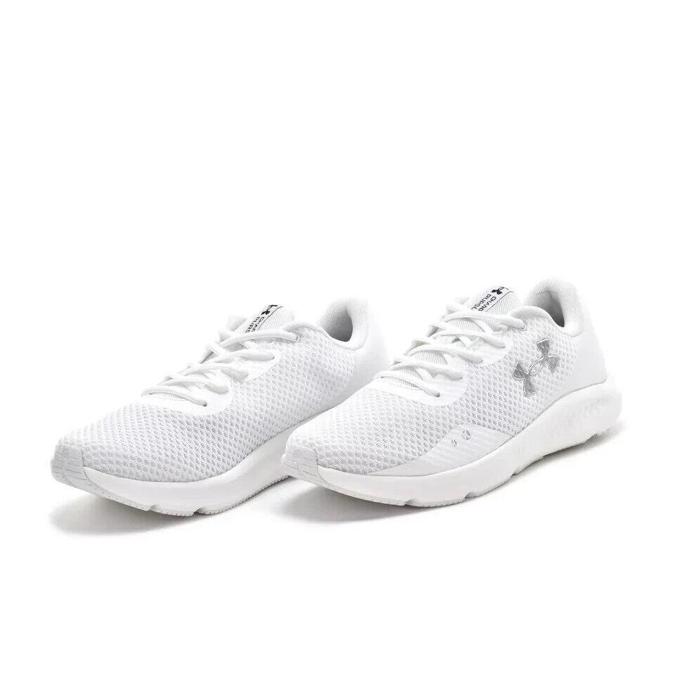 Under Armour Charged Pursuit 3 3024878-101 Mens 11.5 White Running Shoes ZPO1892