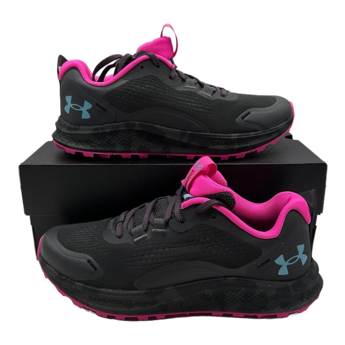 Under Armour Charged Bandit TR 2 Running Shoe Women`s Size 6.5 Black Gray Pink