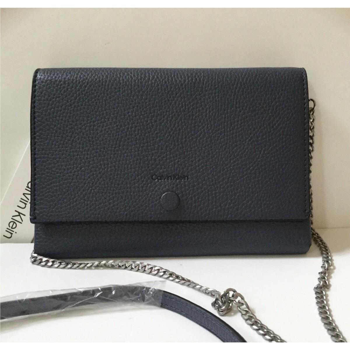 Calvin Klein Chain Crossbody Clutch Mini Bag Slate Blue