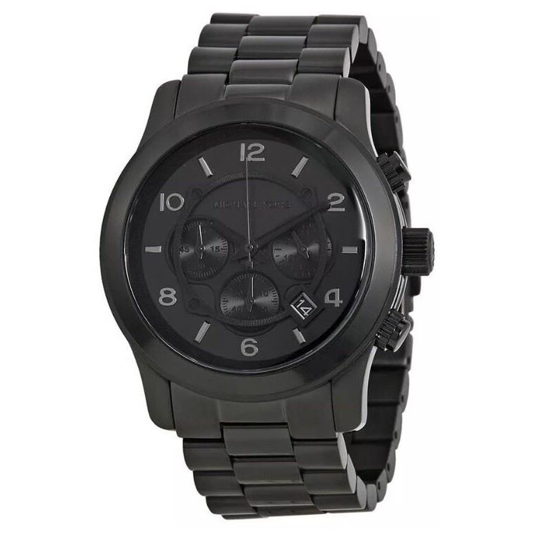 Michael Kors Men`s Watch Black Stainless Steel Chronograph Sport