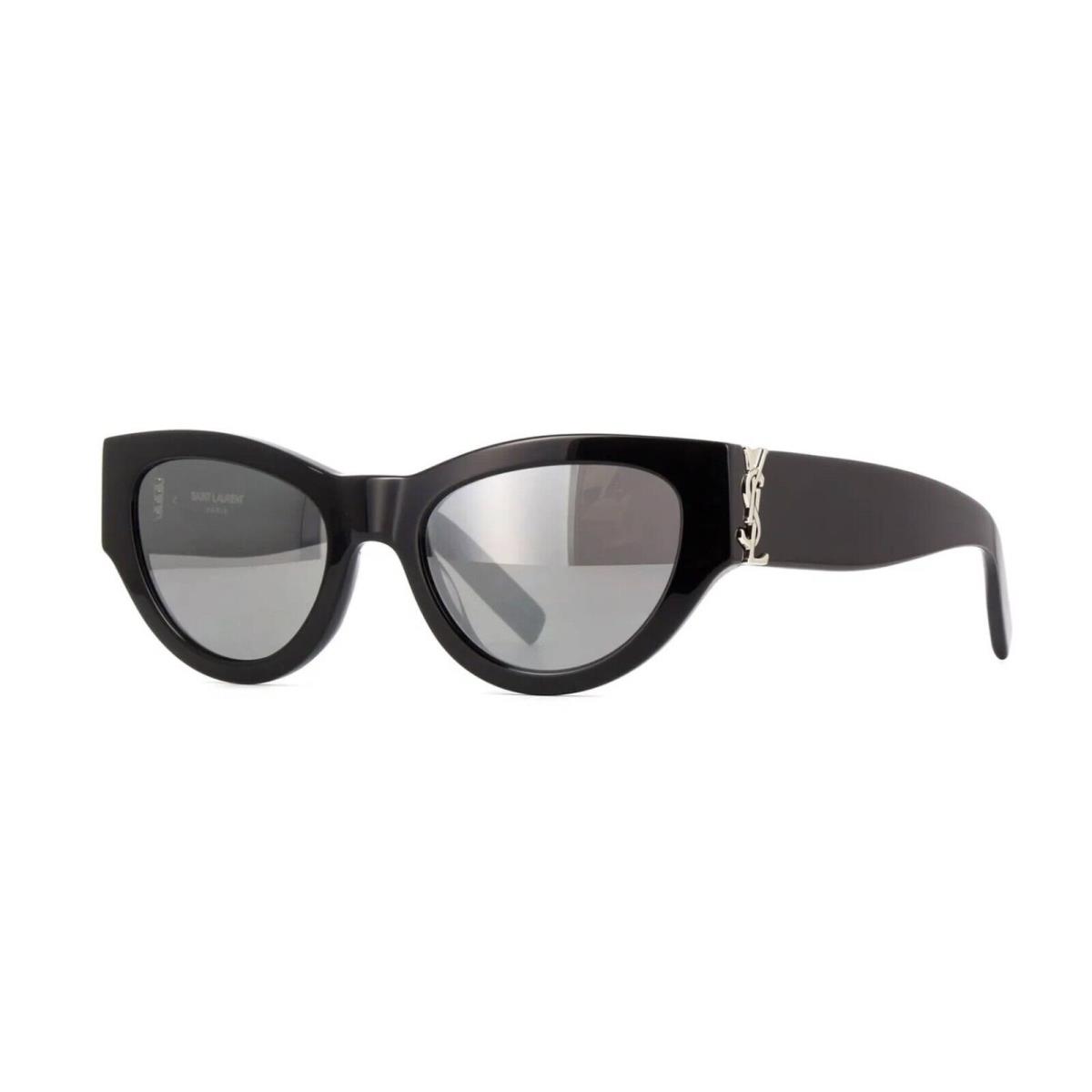 Saint Laurent SL M94 Black/grey Silver Mirrored 002 Sunglasses by Yves Saint Laurent