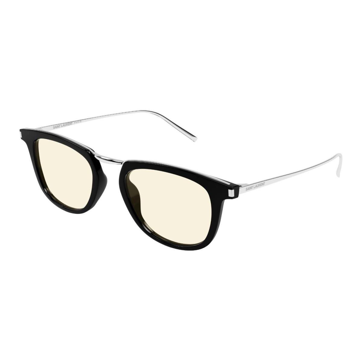 Saint Laurent SL 753 Black and Silver/yellow 003 Sunglasses