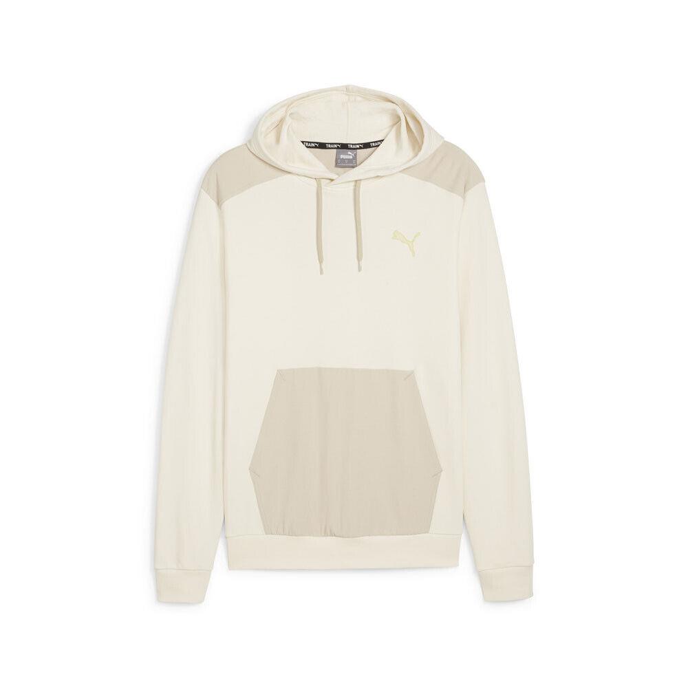 Puma M Concept Knit Logo Hoodie Mens Beige Casual Outerwear 52488787
