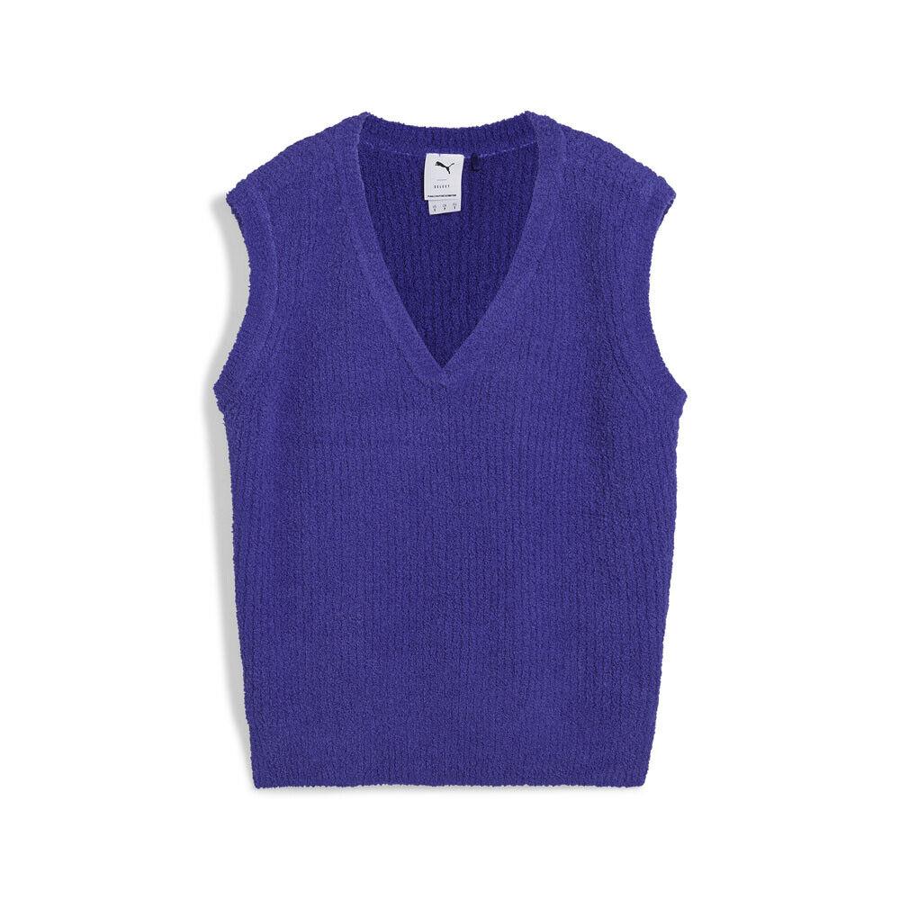 Puma Yona Vneck Sweater Vest Womens Blue 62817927