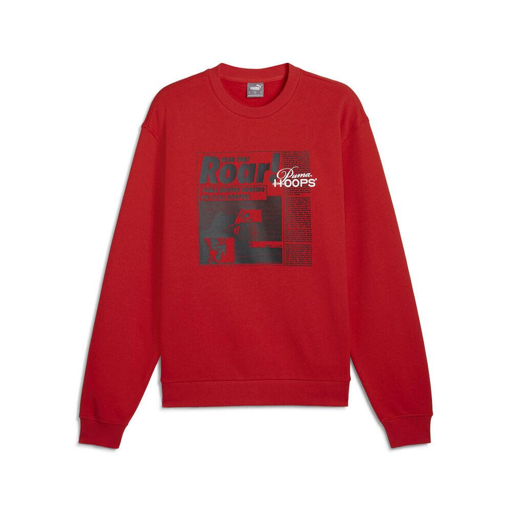 Puma Media Day Crew Neck Sweatshirt Mens Red 62716201