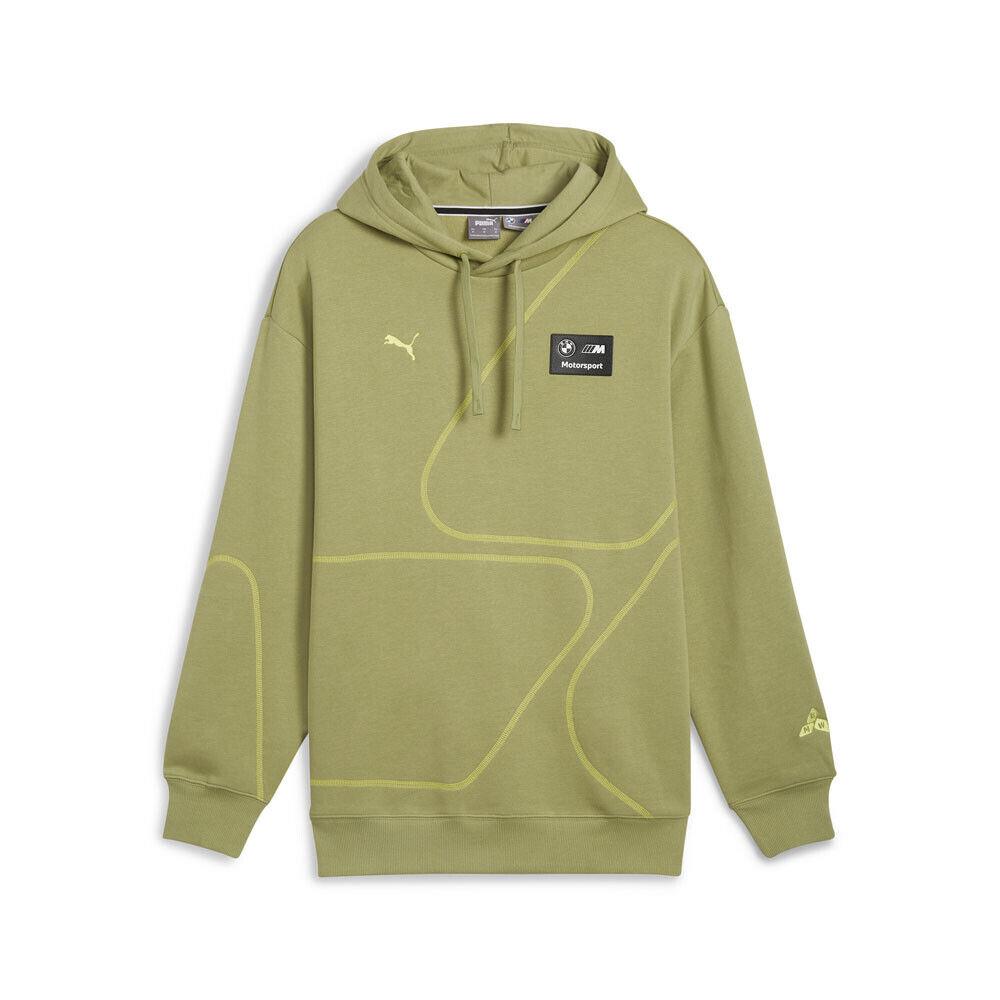 Puma Bmw Mms Statement Pullover Hoodie Mens Green Casual Outerwear 62728805