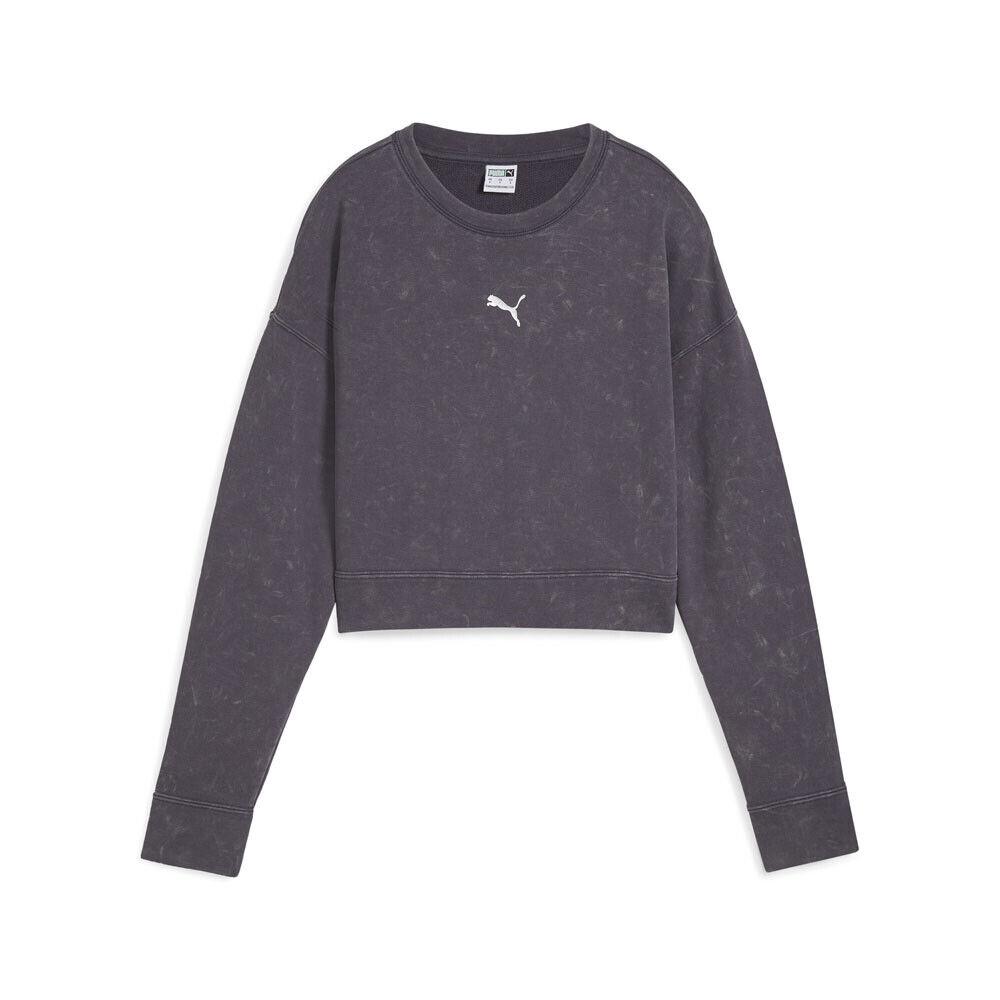 Puma Dare To Gym2k Relaxed Washed Crew Sweatshirt Womens Size L 62679969