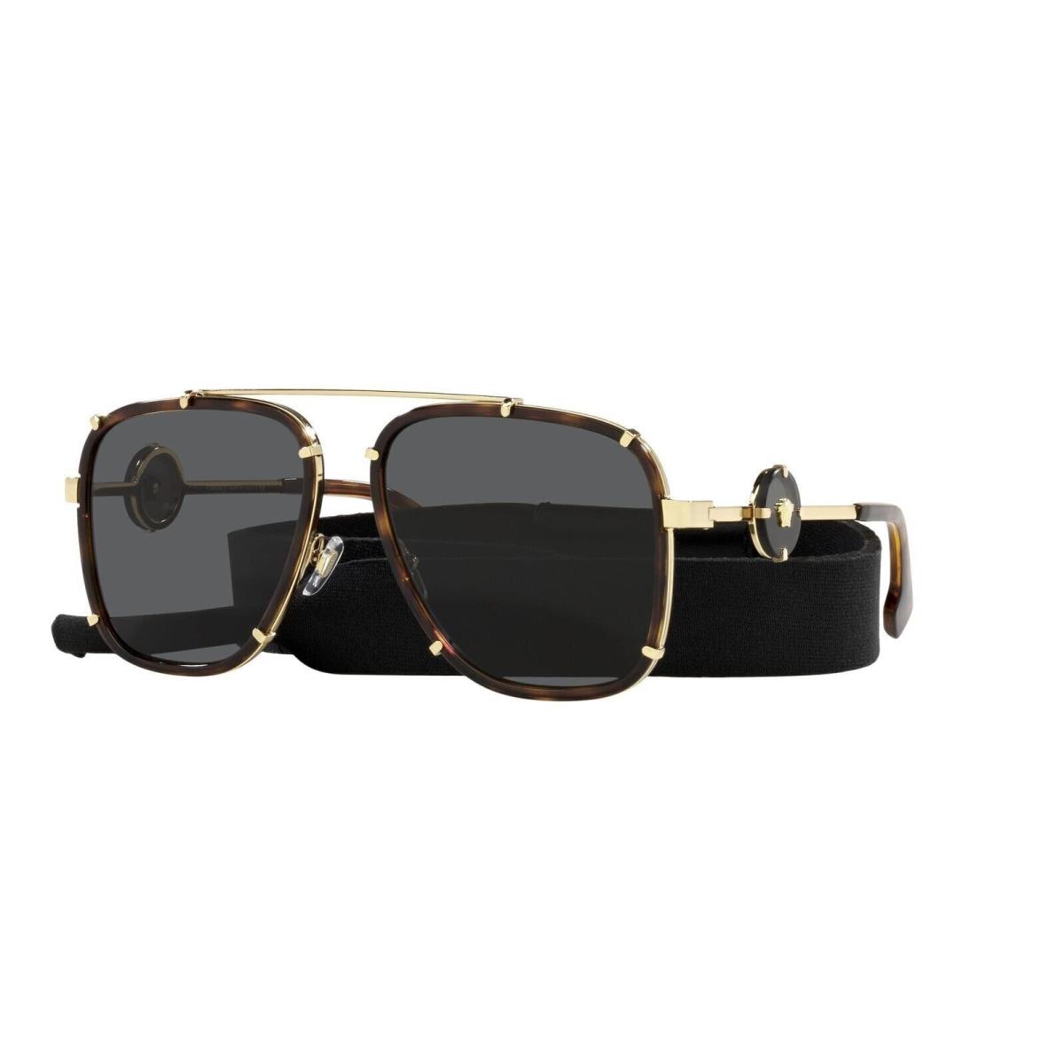 Versace VE2233 147087 60mm Havana/dark Gray Sunglasses