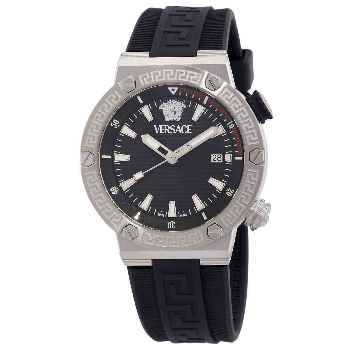 Versace Greca Quartz Blue Dial Men`s Watch VE8G00124