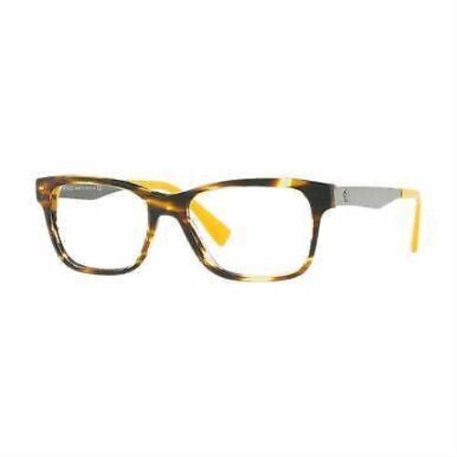 Versace Varsace Eyeglasses Striped Havana/yellow VE3245-5236 53 53-17-140