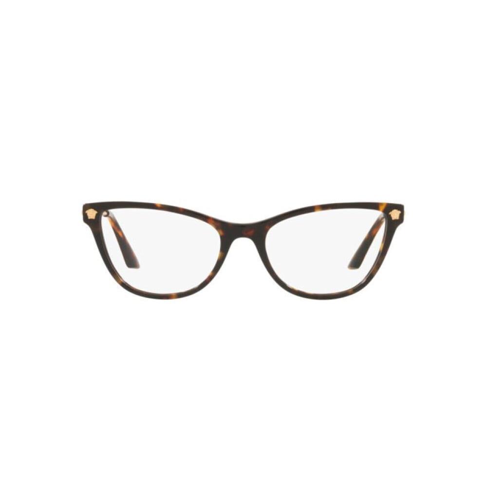 Versace Varsace Eyeglasses Havana W Demo Lens VE3309-108 54-18-140