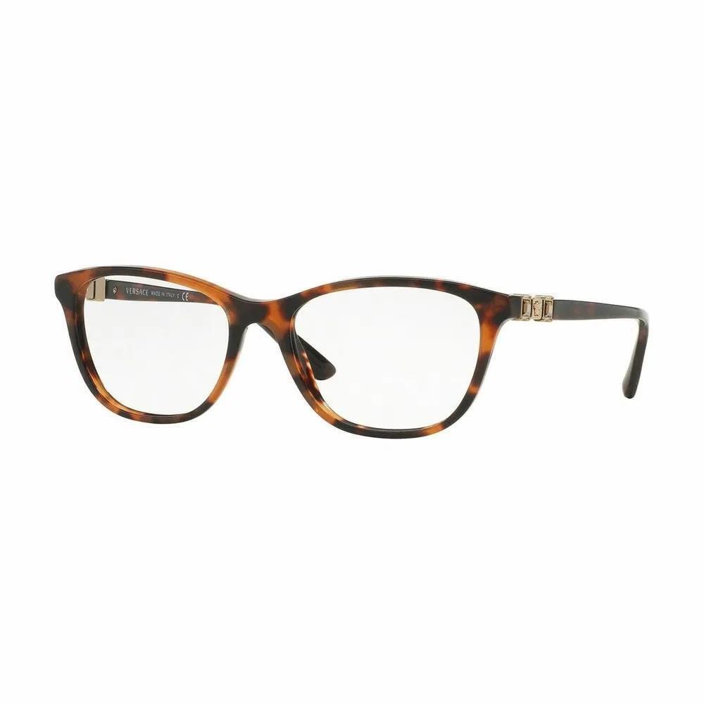 Versace VE3213B-944 Havana Square Women`s Plastic Eyeglasses