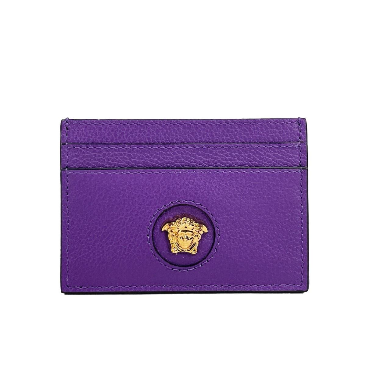 Versace Mini Medusa Leather Slim Card Case Wallet