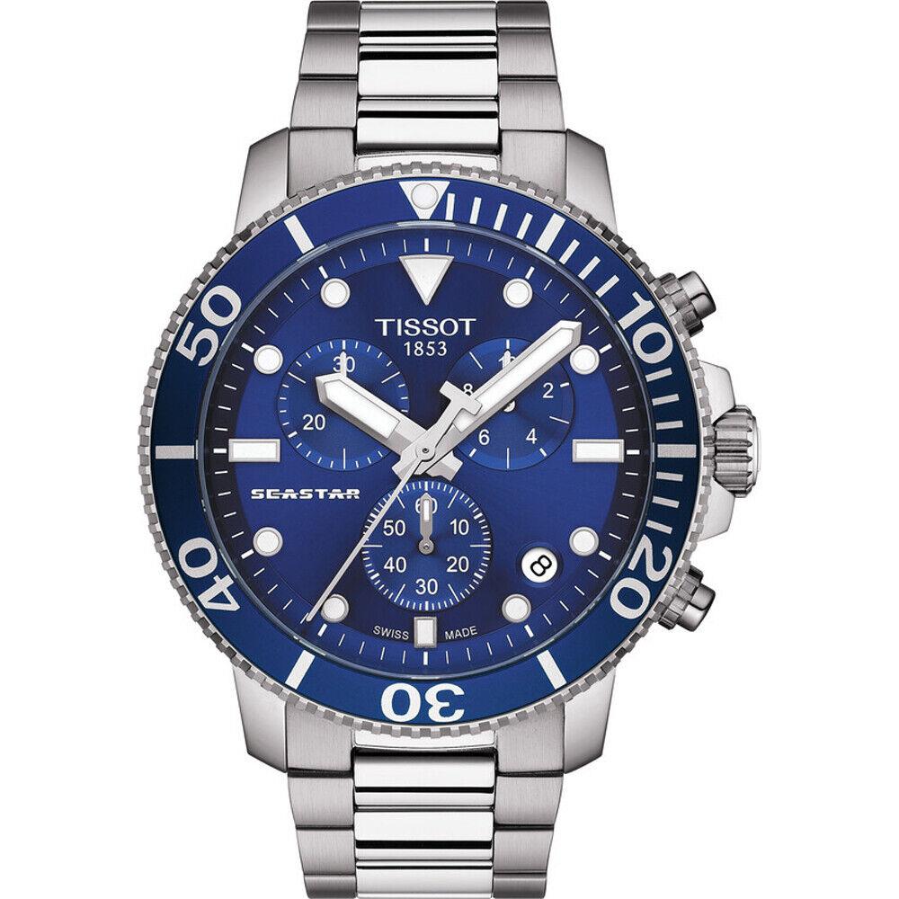 Tissot Seastar 1000 Quartz Blue Dial Chronograph 45.5 mm Watch T1204171104100