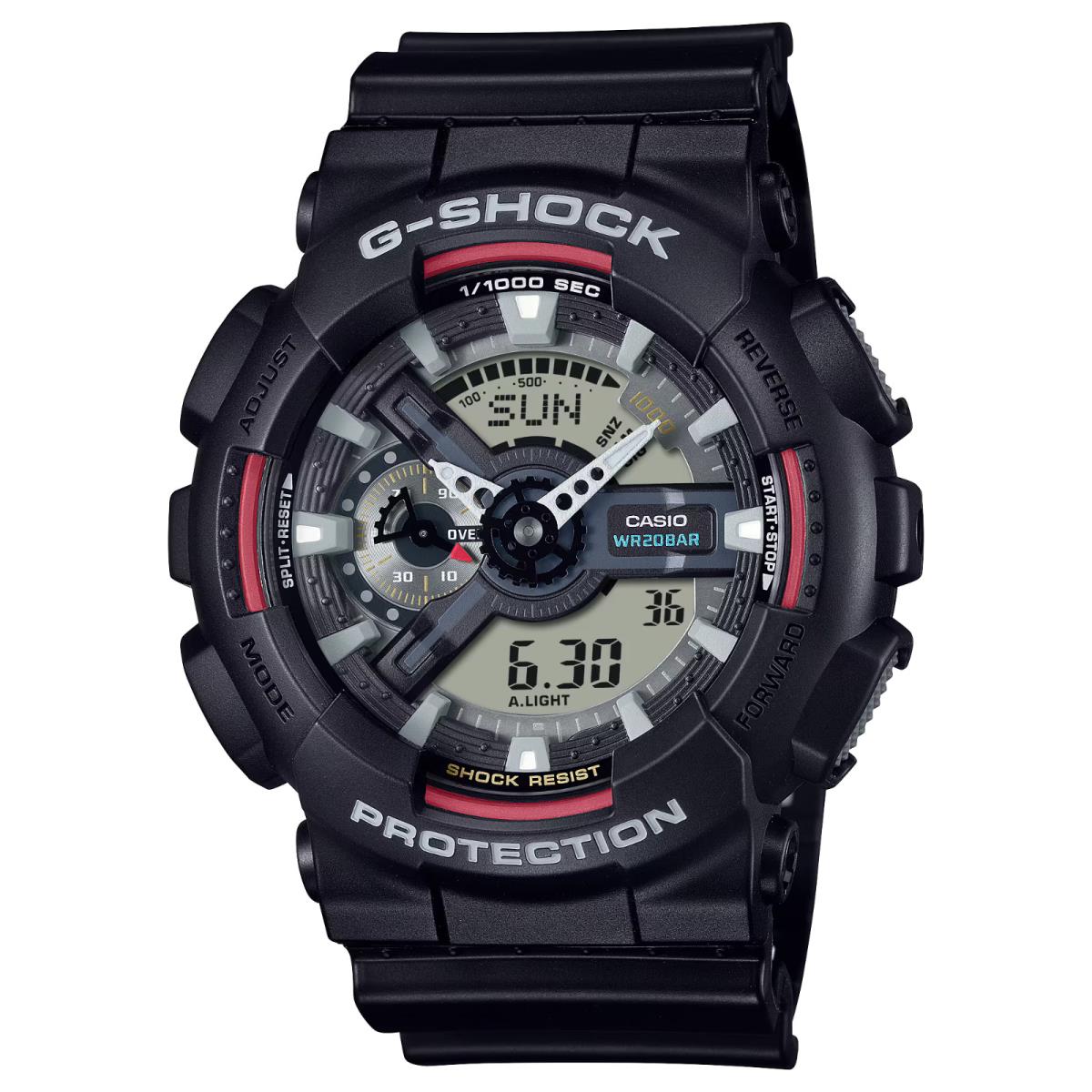 Casio G-shock Analog Digital 110Series Black Resin Watch GA110RL-1A