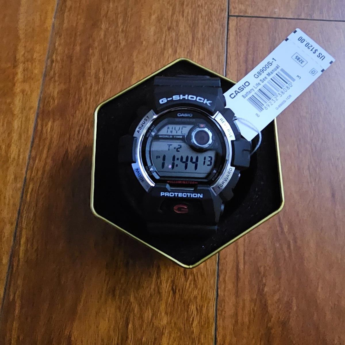 Casio G-shock Men Watch Digital Dial Led Light Black Resin Strap G-8900S-1CR