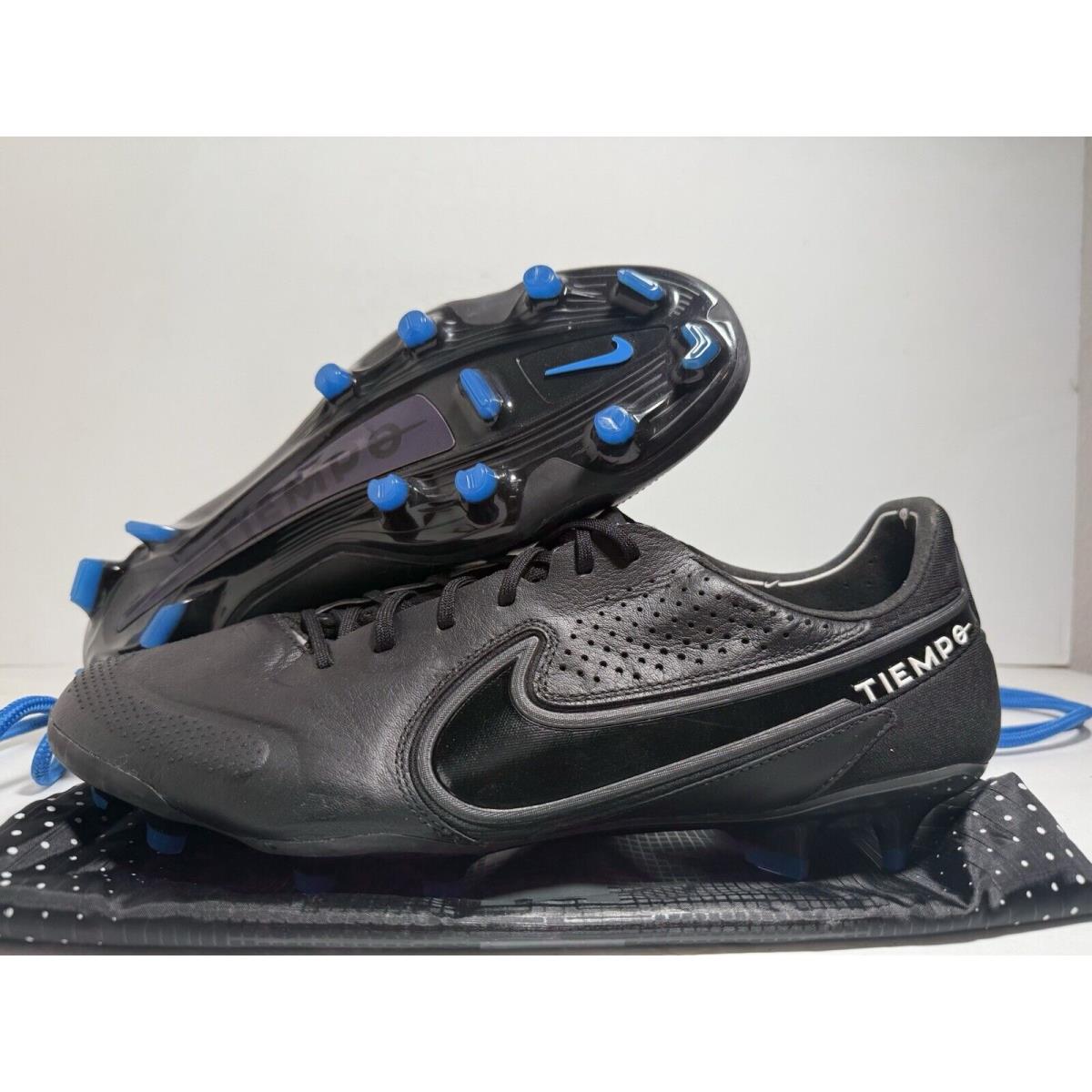 Nike Tiempo Legend 9 Elite FG Black Blue Soccer Cleats CZ8482-001 Men`s Sizes
