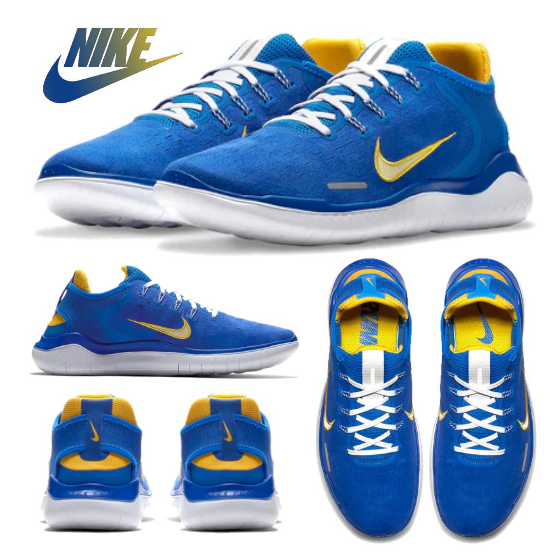 Nike Free Run 2018 Mens Cobalt Blue Athletic Running Shoes Sneakers Trainers