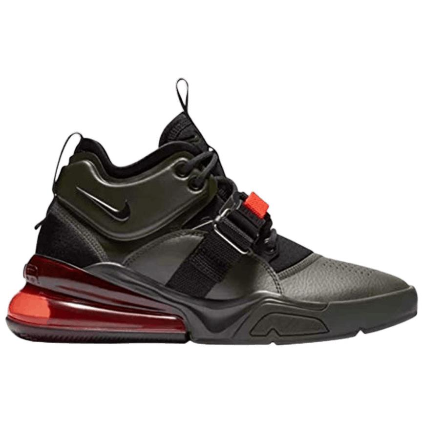 Nike Air Force 270 gs Big Kids Aj8208-300 - Sequoia/Habanero Red-black