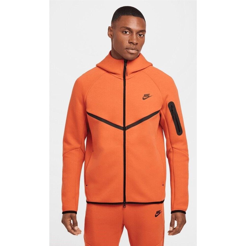 Men`s Nike Tech Full Zip Hoodie Vintage Coral/black HV0949 846