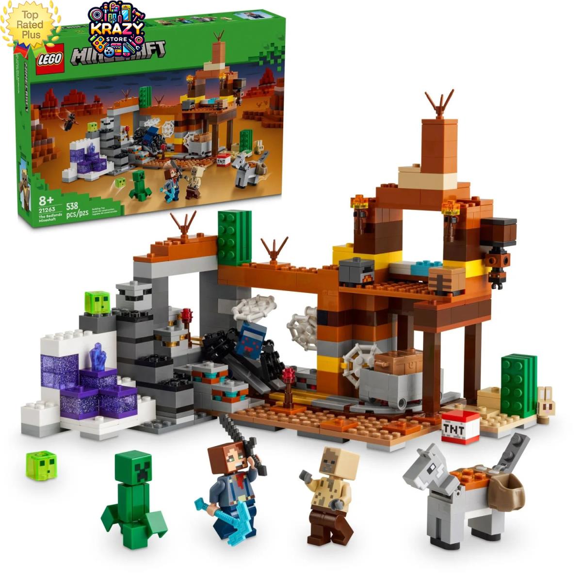 Minecraft Badlands Mineshaft Exploration Set - Ages 8+