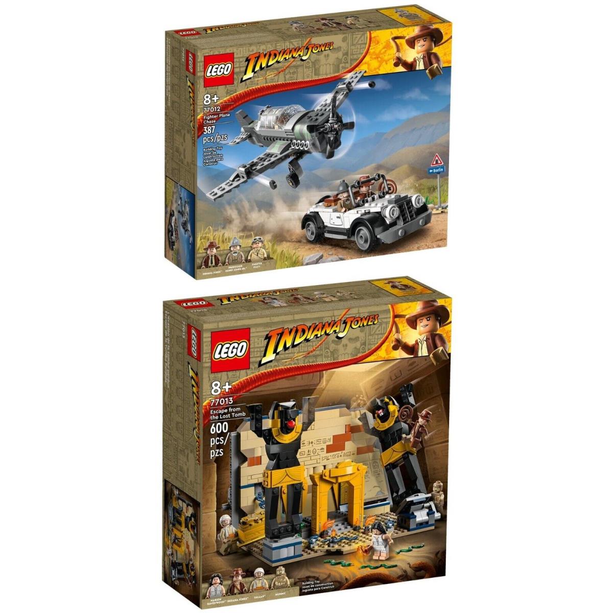 Lego Indiana Jones 77012 Fighter Plane Chase 77013 Escape From The Lost Tomb