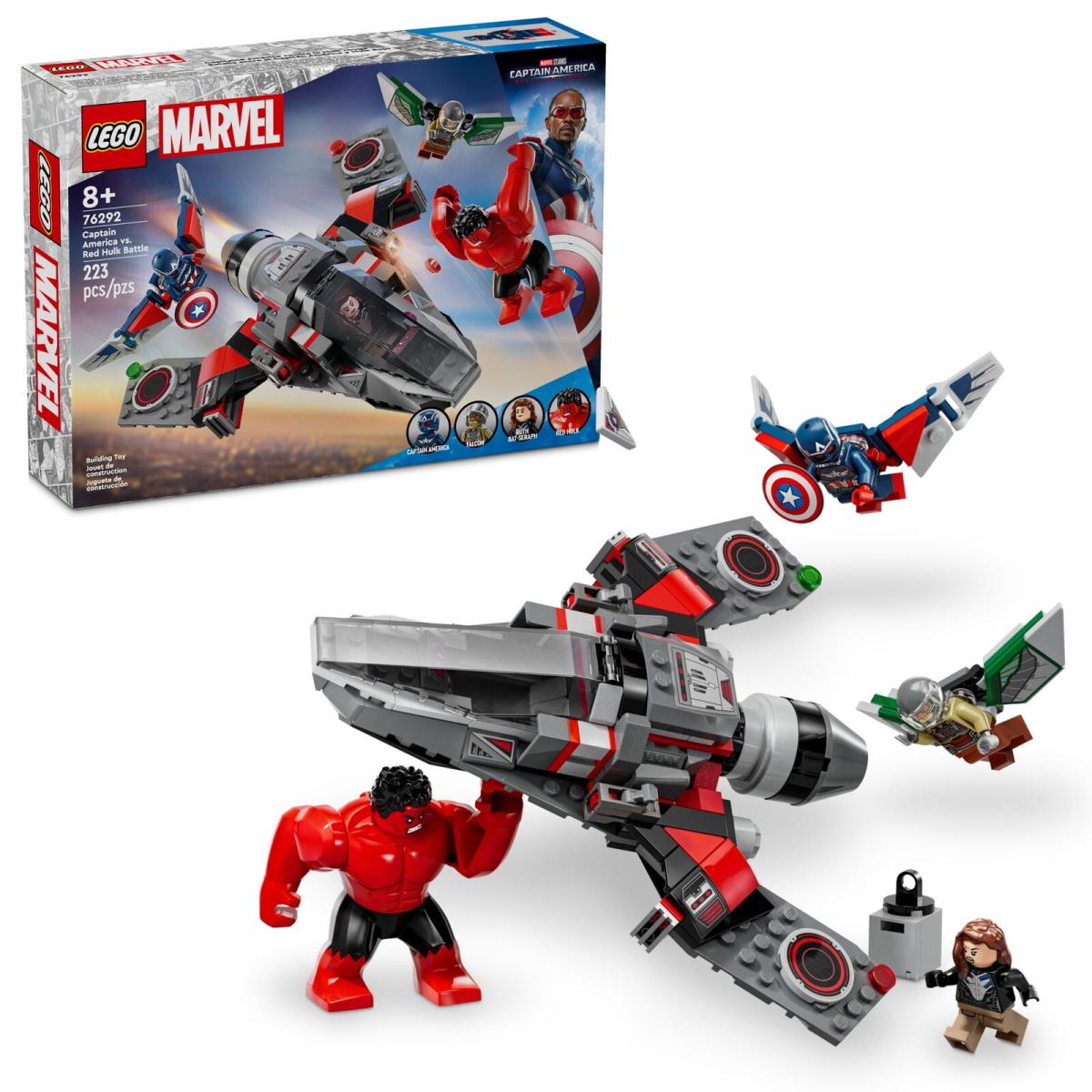 Lego Marvel Captain America Vs. Red Hulk Battle Building Set - Avengers Toy For