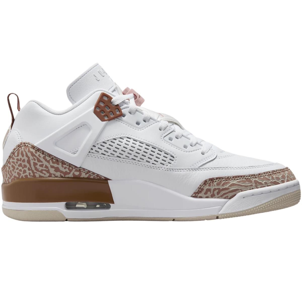 Nike Jordan Spizike Low Men`s White Brown Pink Khaki US Sizes 7-14 - FQ1759-101 - White/Pink Oxford/Archaeo Brown/Khaki