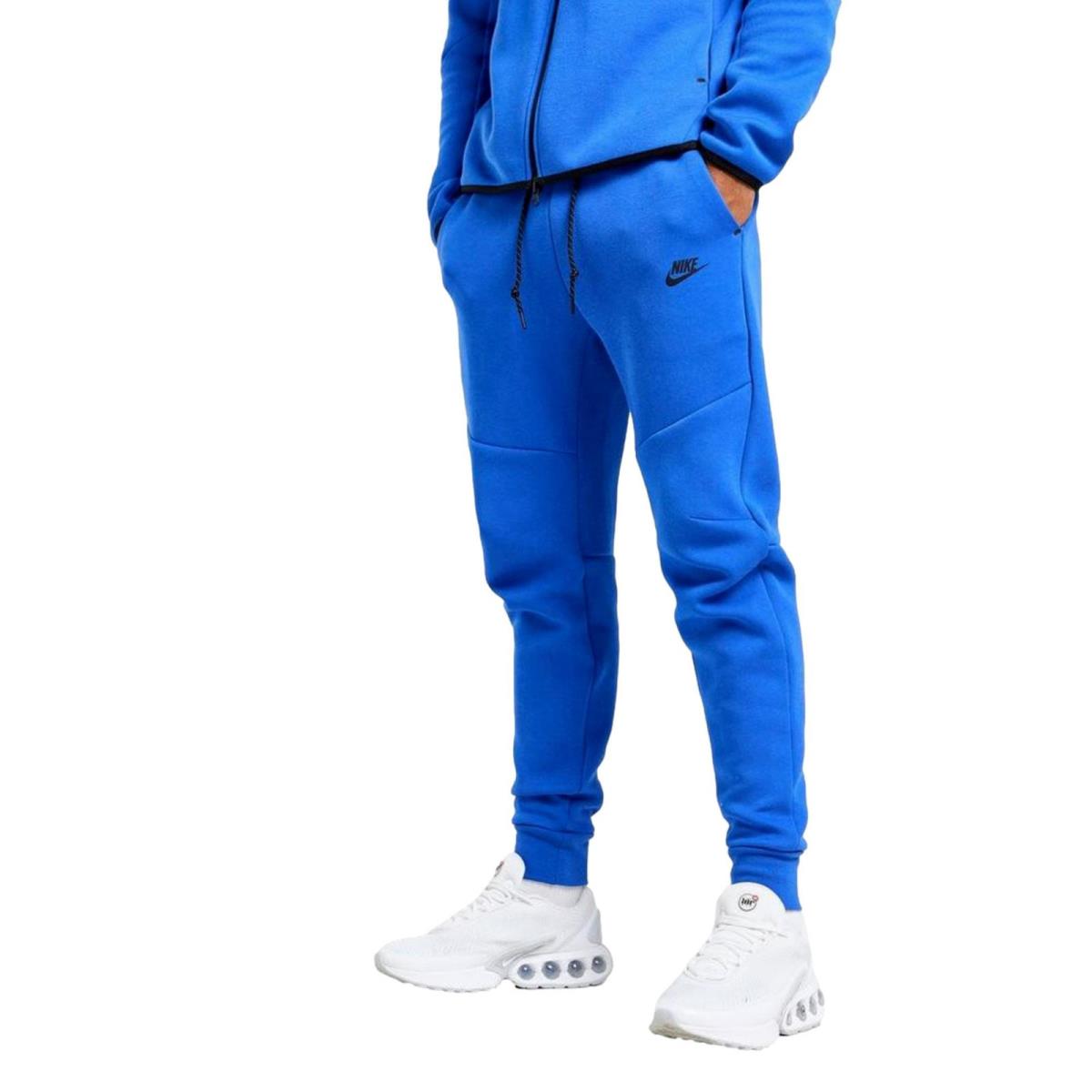 Nike Tech Fleece Joggers Royal/black HV0959-480 Men`s Size XL