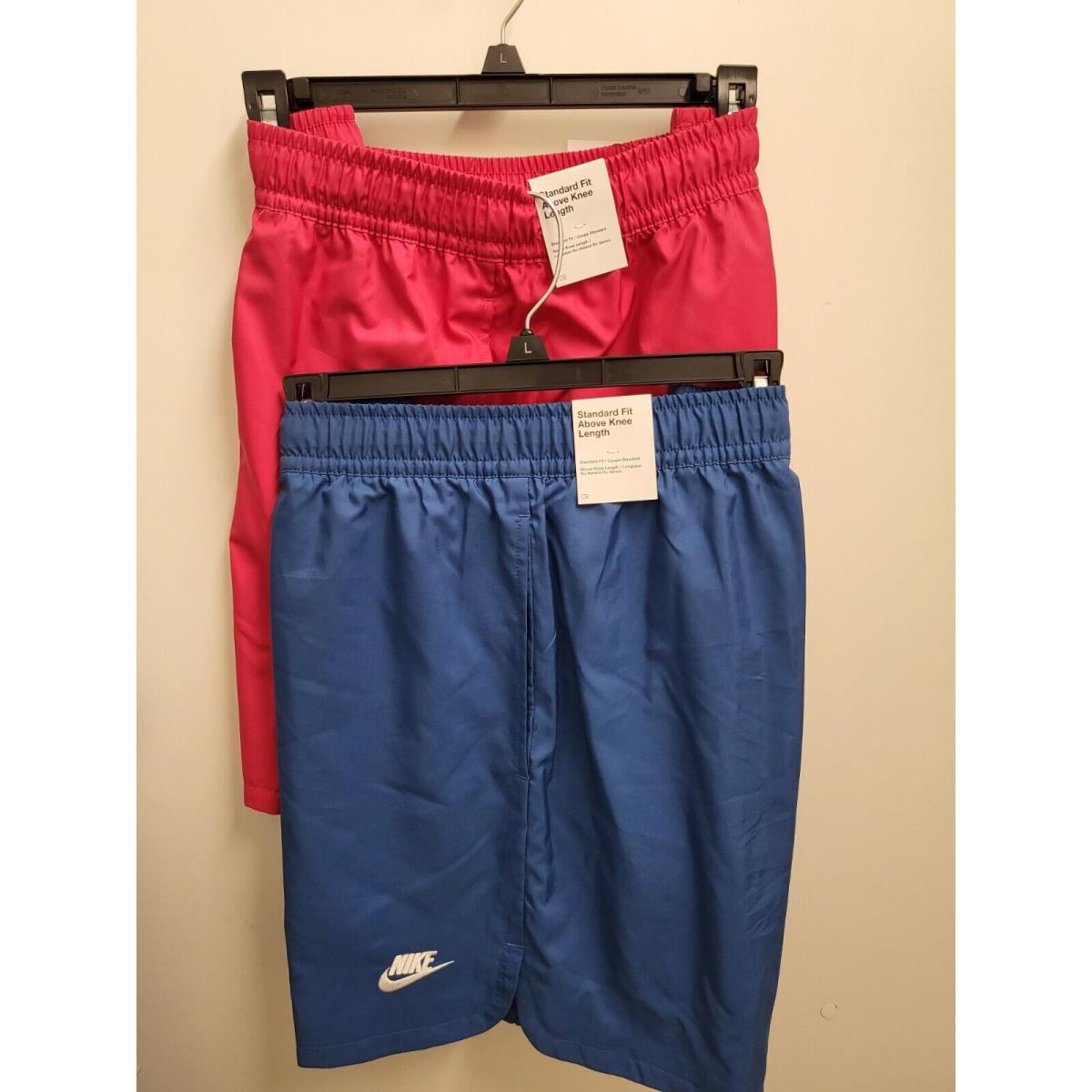 2-Nike Men s NWT-2024-Woven Flow Lined Shorts -royal Blue and Pink DM6829-LG
