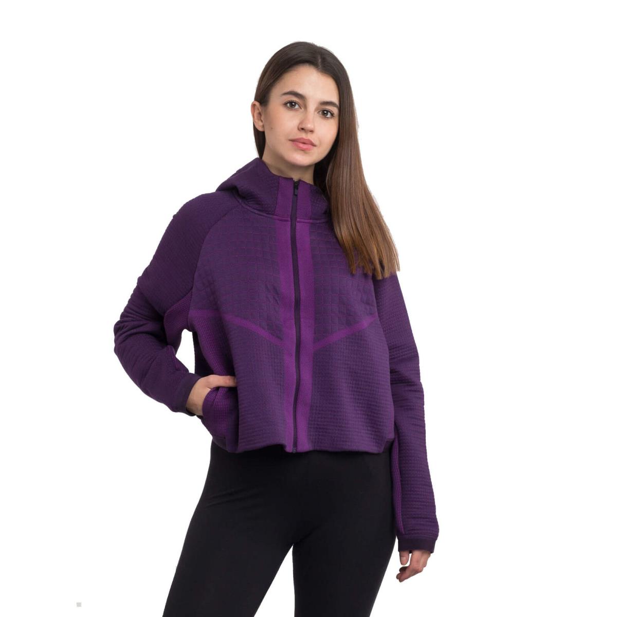 Nike Sportswear Women`s City Ready Tech Fleece Full Zip Hoodie Full Zip Black XL