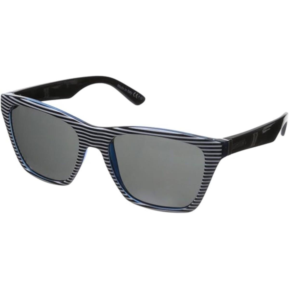 Vonzipper Men`s Booker One Size White Stripes Blue W/grey Sunglasses