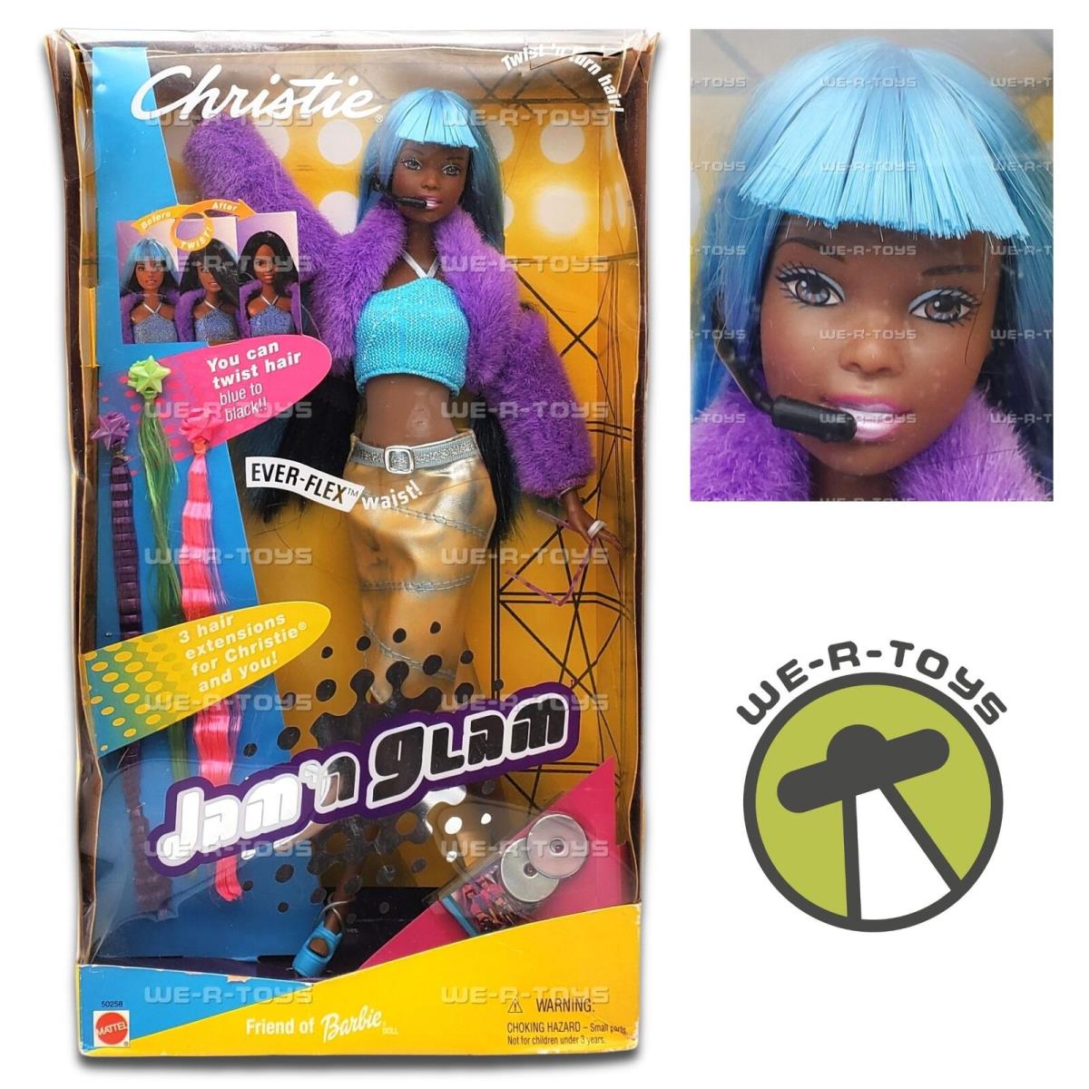 Barbie Jam`n Glam Christie African American Doll 2001 Mattel 50258