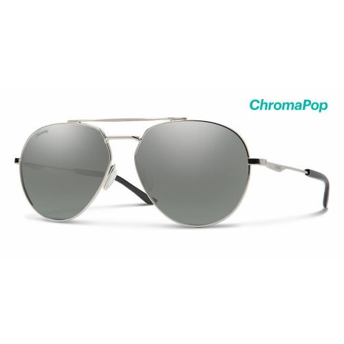 Smith Optics Westgate Aviator Sunglasses - Chromapop Polarized Silver/Platinum